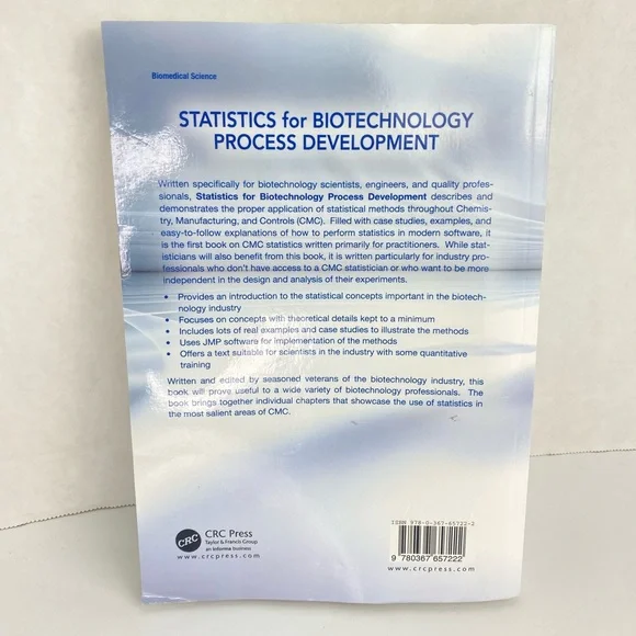 CRC Press Statistics for Biotechnology Process Development Book - Picture 2 of 3